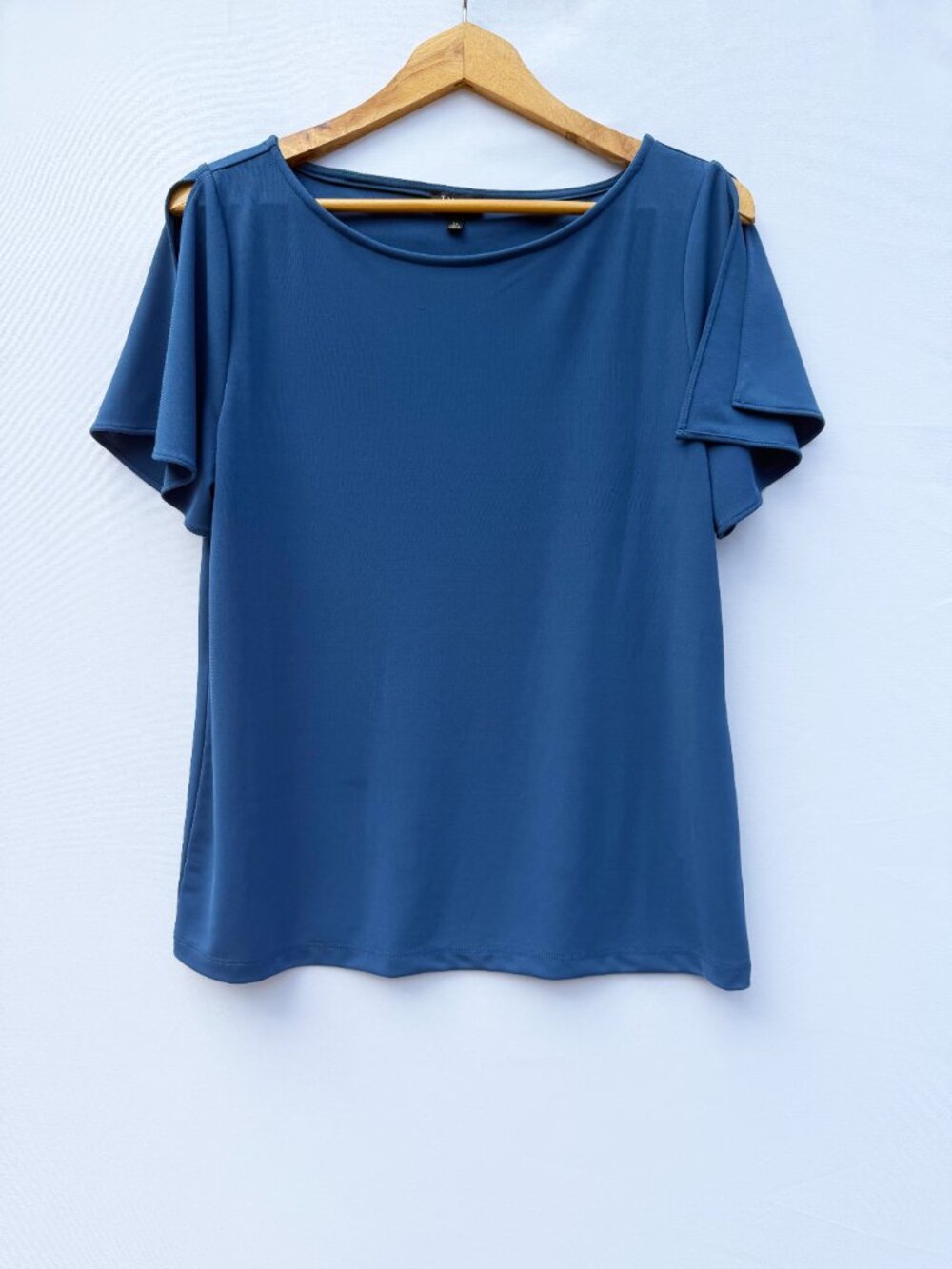 Talbots Petite Blue Cut Out Sleeve Top, Petite Large, Going Out, Office, NWOT
